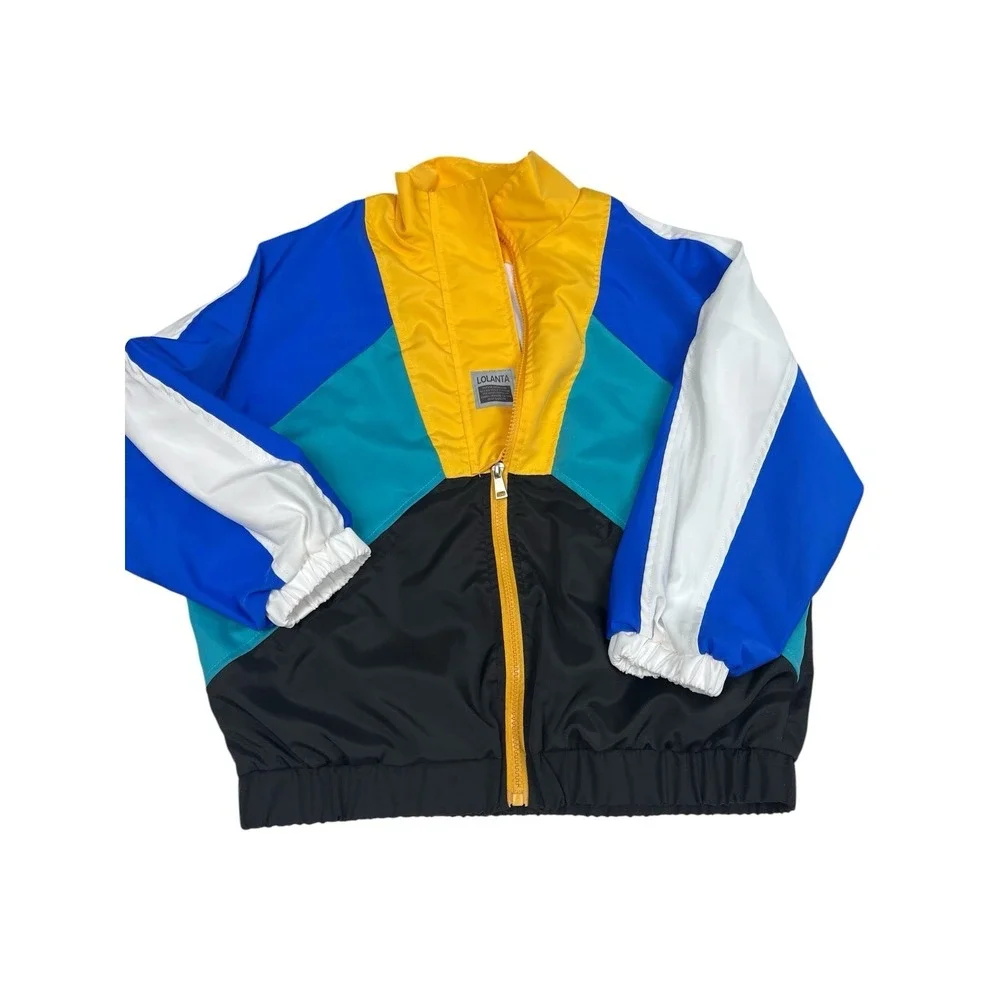 LOLANTA Boys' Girls' Color Block Jacket Track Pants Sets Hip Hop Dance Patchw...